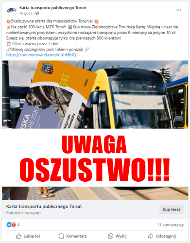 UWAGA !!! OSZUSTWO