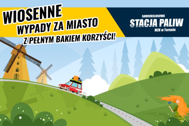 Grafika - wiosenna promocja na stacji paliw